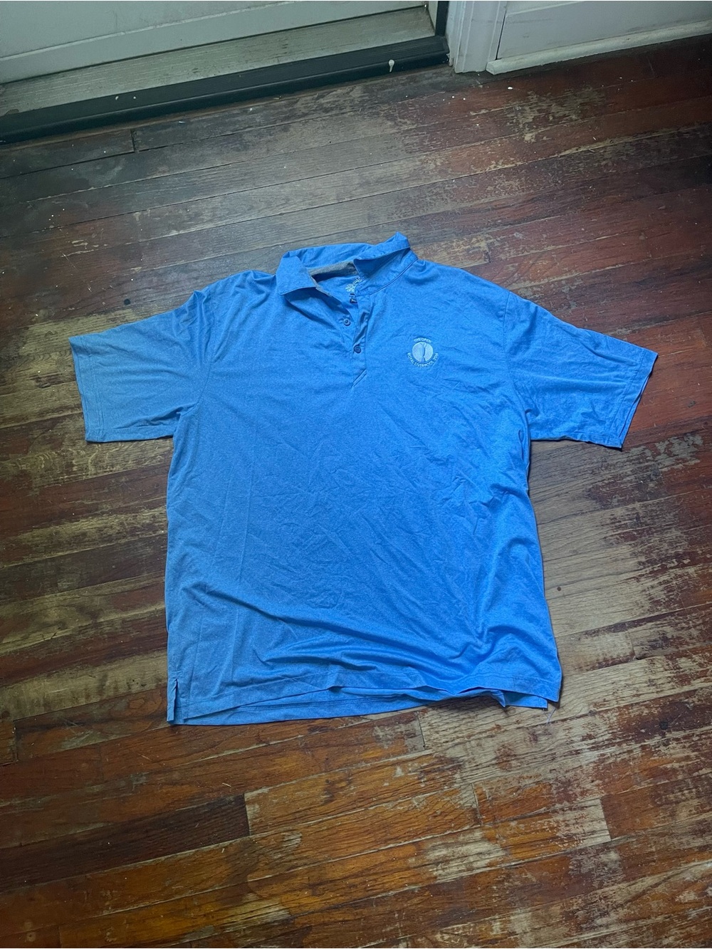 Men's Blue Short-Sleeve Polo Shirt